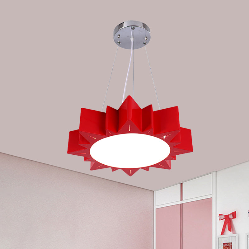 Sun Ceiling Hang Fixture Kids Style Acrylic LED Chandelier - Rebooters