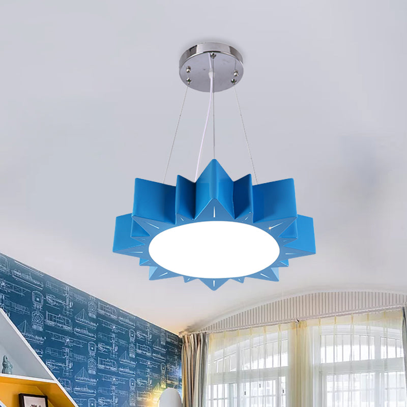 Sun Ceiling Hang Fixture Kids Style Acrylic LED Chandelier - Rebooters