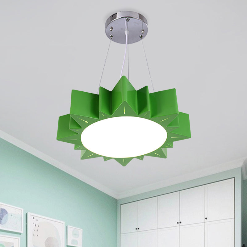 Sun Ceiling Hang Fixture Kids Style Acrylic LED Chandelier - Rebooters