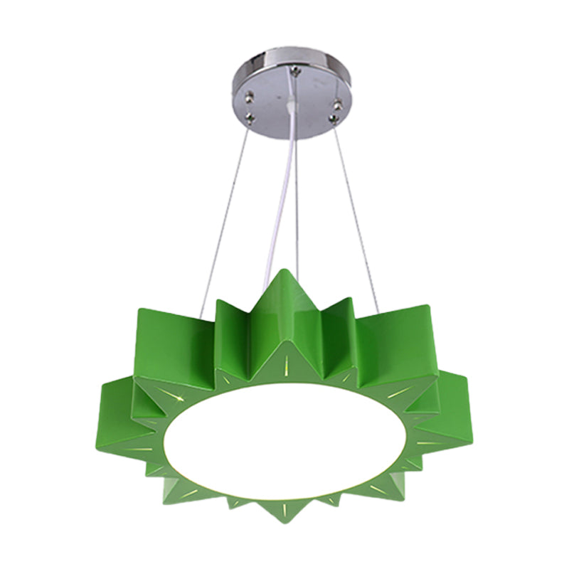 Sun Ceiling Hang Fixture Kids Style Acrylic LED Chandelier - Rebooters