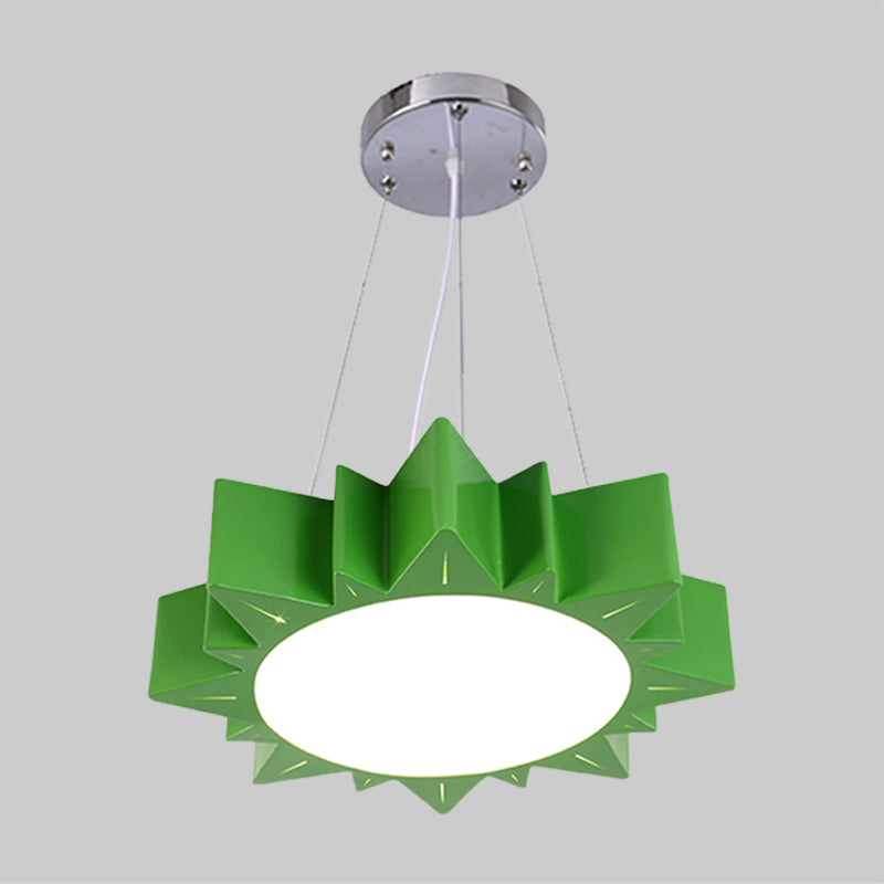 Sun Ceiling Hang Fixture Kids Style Acrylic LED Chandelier - Rebooters