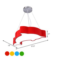 Acrylic Dolphin Pendant Chandelier Minimalist LED Lamp - Rebooters
