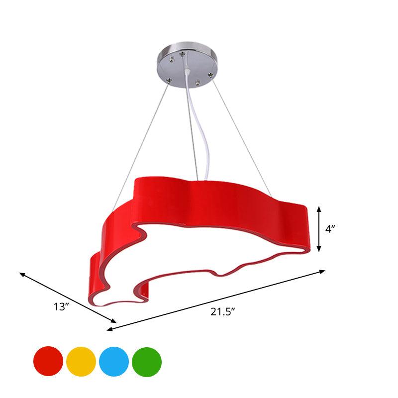 Acrylic Dolphin Pendant Chandelier Minimalist LED Lamp - Rebooters