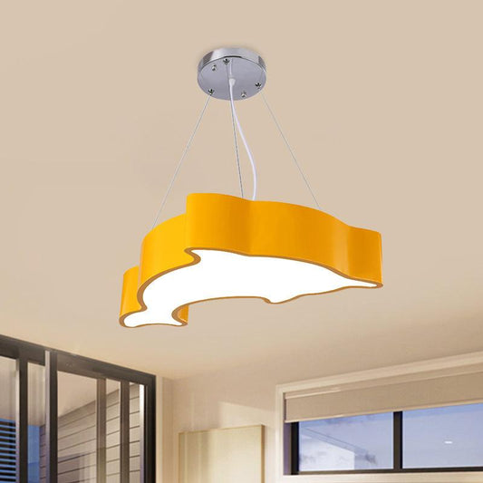 Acrylic Dolphin Pendant Chandelier Minimalist LED Lamp - Rebooters