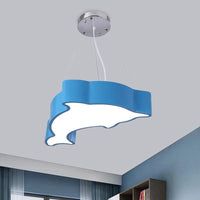 Acrylic Dolphin Pendant Chandelier Minimalist LED Lamp - Rebooters