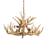 Antler Living Room Hanging Lamp Traditional Resin Chandelier - Rebooters