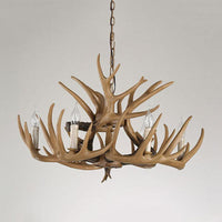 Antler Living Room Hanging Lamp Traditional Resin Chandelier - Rebooters