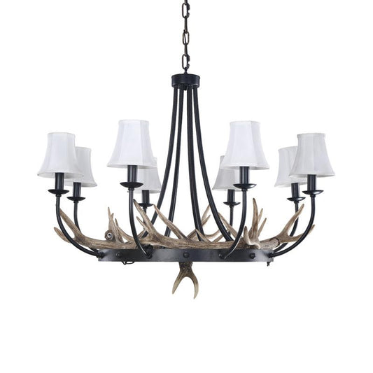 Bend Arm Metallic Hanging Chandelier 8-Bulb Kitchen Lamp - Rebooters