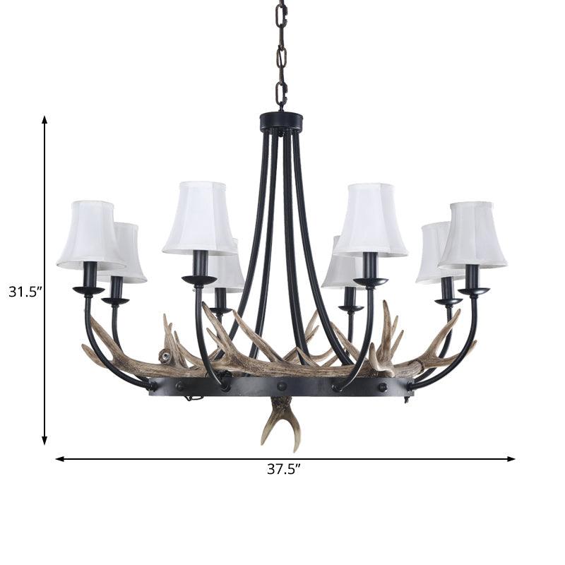 Bend Arm Metallic Hanging Chandelier 8-Bulb Kitchen Lamp - Rebooters