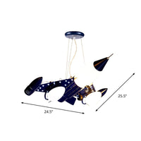 Dark Blue Airplane Drop Pendant Cartoon Chandelier Lighting - Rebooters