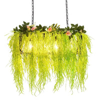 1/3/4-Light Iron Pendant Lamp Rural White Pink Purple Chandelier - Rebooters