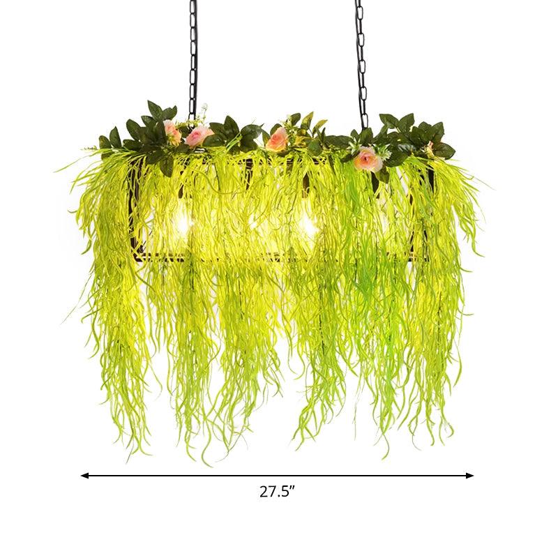 1/3/4-Light Iron Pendant Lamp Rural White Pink Purple Chandelier - Rebooters