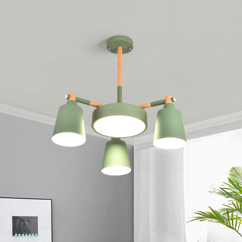 3/5/8-Light Living Room Chandelier Lamp Macaron Grey Blue White - Rebooters