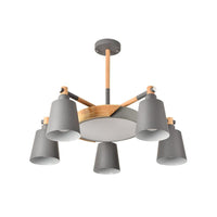 3/5/8-Light Living Room Chandelier Lamp Macaron Grey Blue White - Rebooters