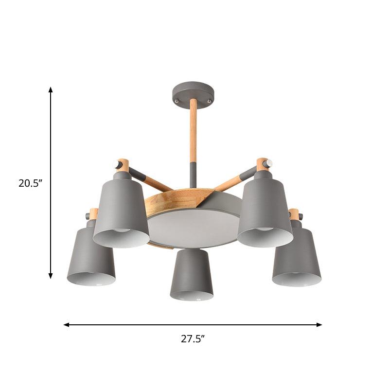 3/5/8-Light Living Room Chandelier Lamp Macaron Grey Blue White - Rebooters