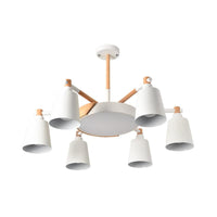 3/5/8-Light Living Room Chandelier Lamp Macaron Grey Blue White - Rebooters