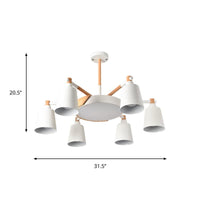 3/5/8-Light Living Room Chandelier Lamp Macaron Grey Blue White - Rebooters