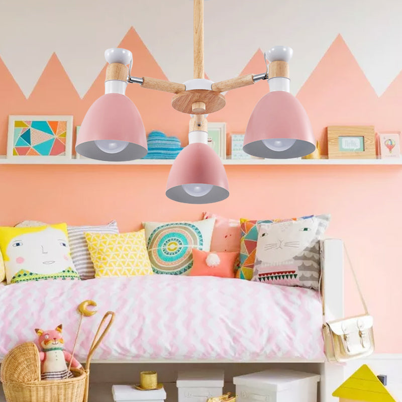 Chic Modern Hanging Pendant Lights for Kid Bedroom 3 Bulbs - Rebooters