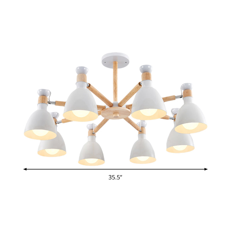 Macaroon Horn Shape Hanging Chandelier Metal Pendant Light - Rebooters
