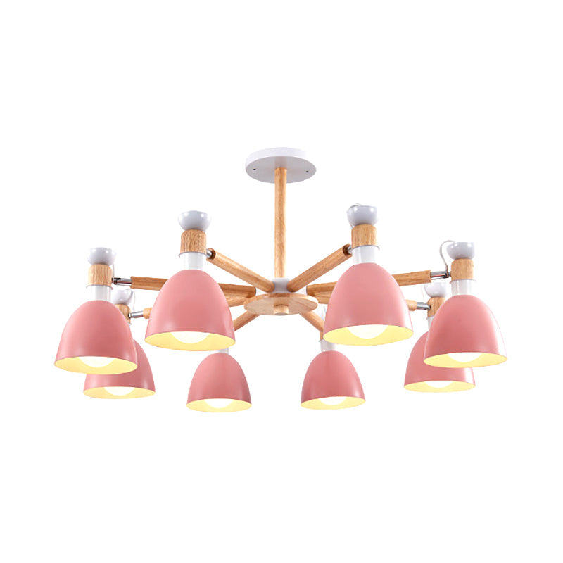 Macaroon Horn Shape Hanging Chandelier Metal Pendant Light - Rebooters