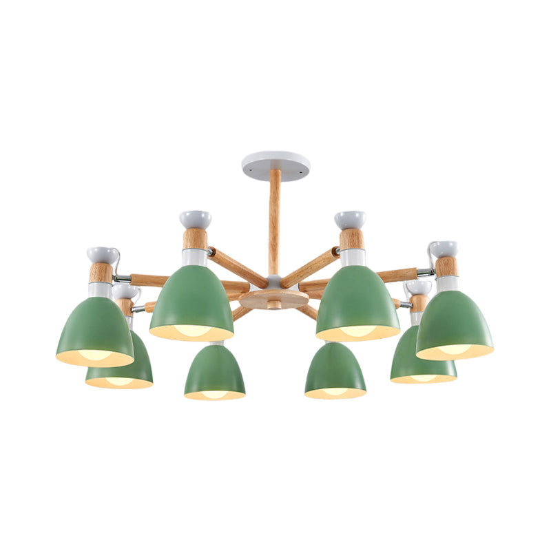 Macaroon Horn Shape Hanging Chandelier Metal Pendant Light - Rebooters