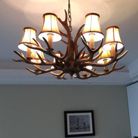 8-Head Faux Antler Pendant Lamp for Dining Room Lighting - Rebooters