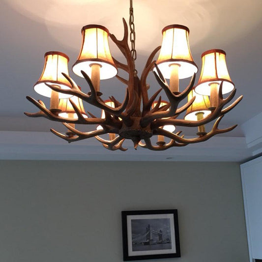 8-Head Faux Antler Pendant Lamp for Dining Room Lighting - Rebooters