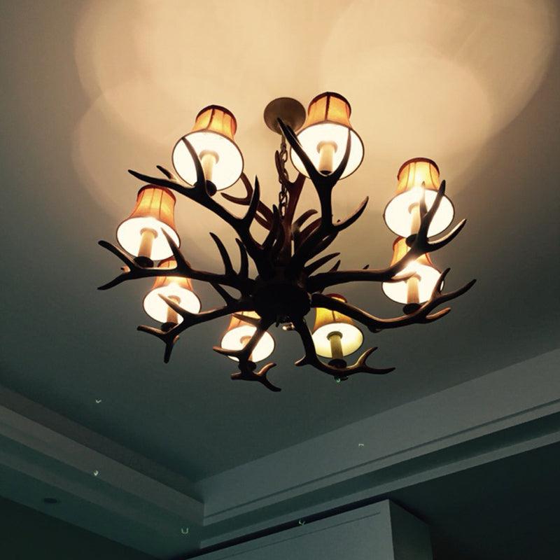8-Head Faux Antler Pendant Lamp for Dining Room Lighting - Rebooters