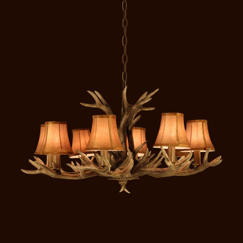 8-Head Faux Antler Pendant Lamp for Dining Room Lighting - Rebooters