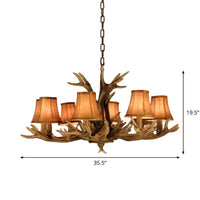 8-Head Faux Antler Pendant Lamp for Dining Room Lighting - Rebooters