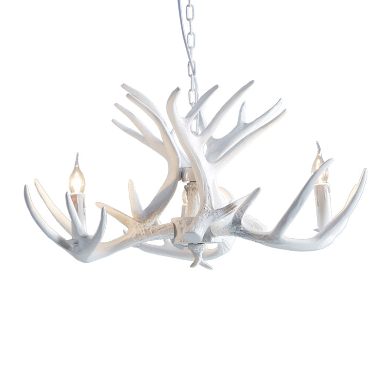 2-Layered Antler Resin Chandelier Rustic 3/6/8 Lights Fixture - Rebooters