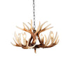 Resin Brown Chandelier Antler Fade-Look Rustic Pendant Light - Rebooters
