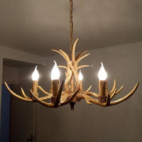 6/8/12 Bulbs Chandelier Lodge Antler Resin Ceiling Lamp - Rebooters