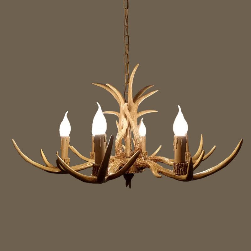 6/8/12 Bulbs Chandelier Lodge Antler Resin Ceiling Lamp - Rebooters