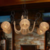 Farmhouse Wheel Hanging Pendant 6-Head Iron Chandelier Light - Rebooters