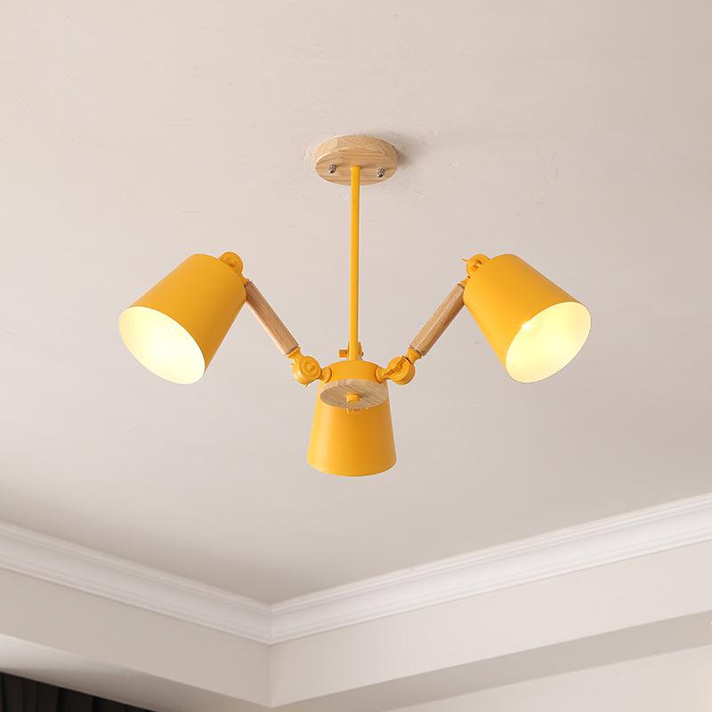 Bedroom Chandelier for Girls Macaron Wood Ceiling Light - Rebooters
