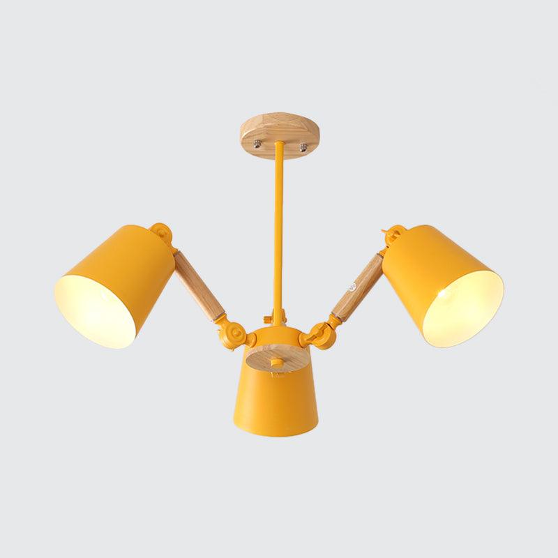 Bedroom Chandelier for Girls Macaron Wood Ceiling Light - Rebooters