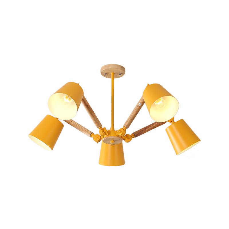 Bedroom Chandelier for Girls Macaron Wood Ceiling Light - Rebooters