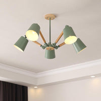 Bedroom Chandelier for Girls Macaron Wood Ceiling Light - Rebooters