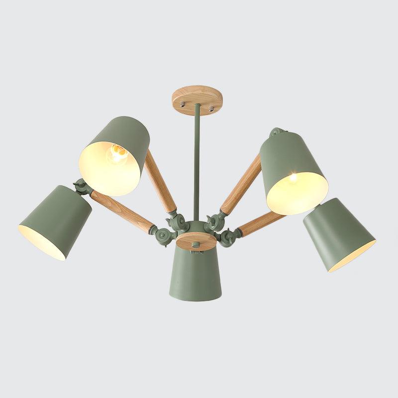 Bedroom Chandelier for Girls Macaron Wood Ceiling Light - Rebooters