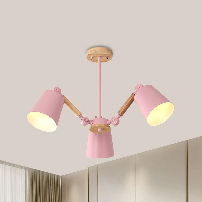Bedroom Chandelier for Girls Macaron Wood Ceiling Light - Rebooters