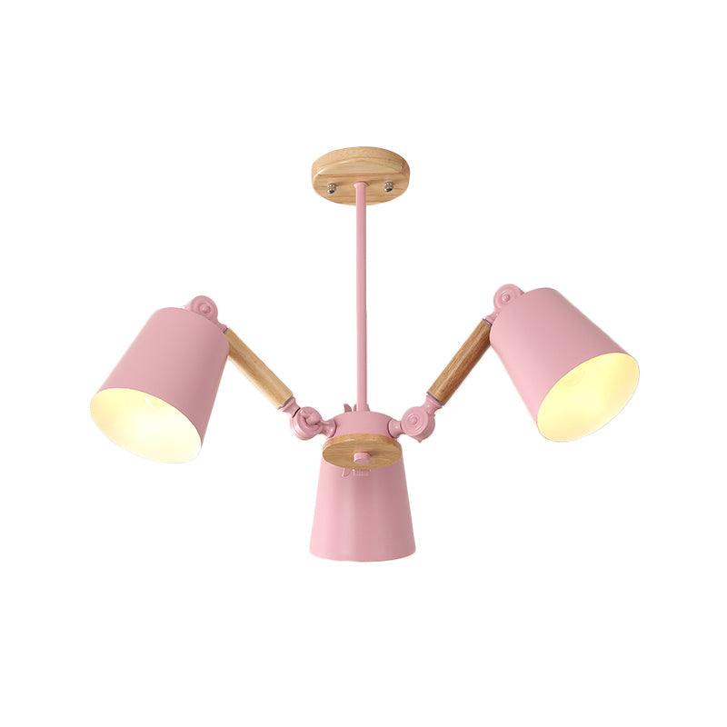 Bedroom Chandelier for Girls Macaron Wood Ceiling Light - Rebooters
