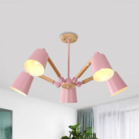 Bedroom Chandelier for Girls Macaron Wood Ceiling Light - Rebooters