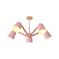 Bedroom Chandelier for Girls Macaron Wood Ceiling Light - Rebooters