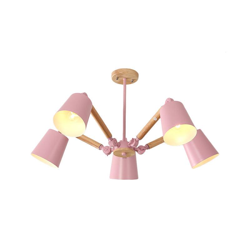 Bedroom Chandelier for Girls Macaron Wood Ceiling Light - Rebooters