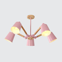 Bedroom Chandelier for Girls Macaron Wood Ceiling Light - Rebooters