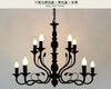 Traditional Curvy Arm Hanging Chandelier 10/12/16 Bulbs Metal Lamp in Black - Rebooters