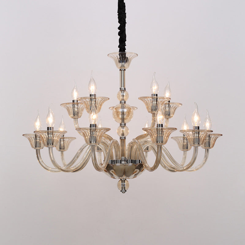 Vintage Curvy Arm Chandelier Lighting 6 Heads Pendant Lamp - Rebooters