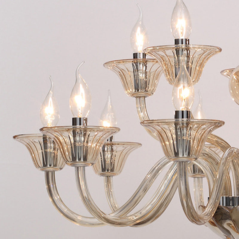 Vintage Curvy Arm Chandelier Lighting 6 Heads Pendant Lamp - Rebooters