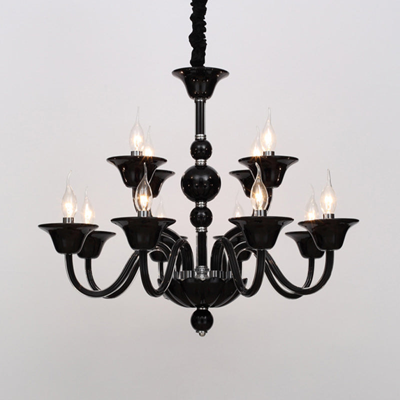 Vintage Curvy Arm Chandelier Lighting 6 Heads Pendant Lamp - Rebooters